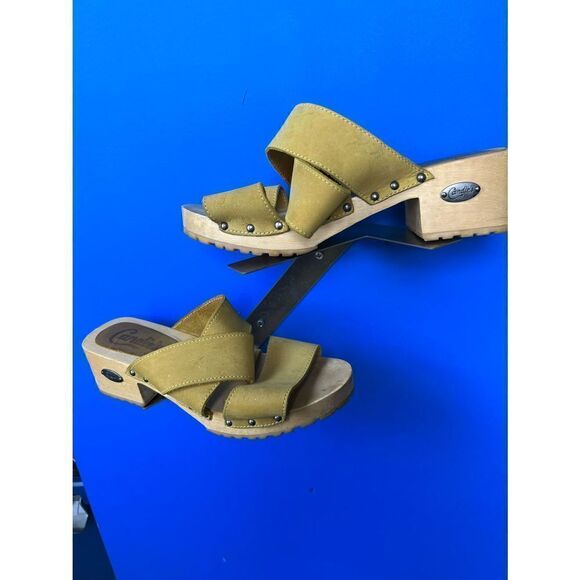 Vintage Candies Women’s Platform Sandal Size 10 Yellow Chunky Heel - Picture 2 of 6